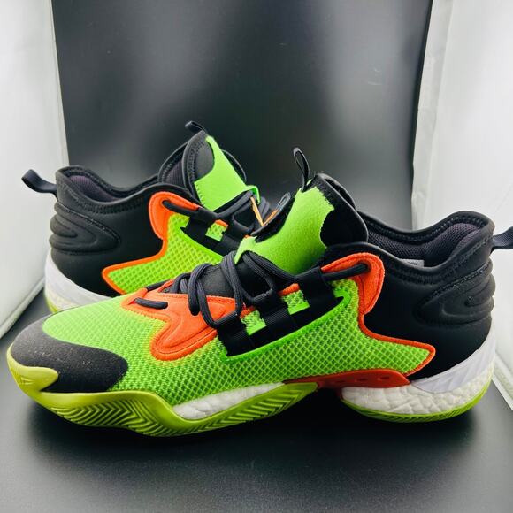 Adidas BYW Select Basketball Shoes Solar Green Impact Orange Core IG4948 Sz 11 - Picture 7 of 9